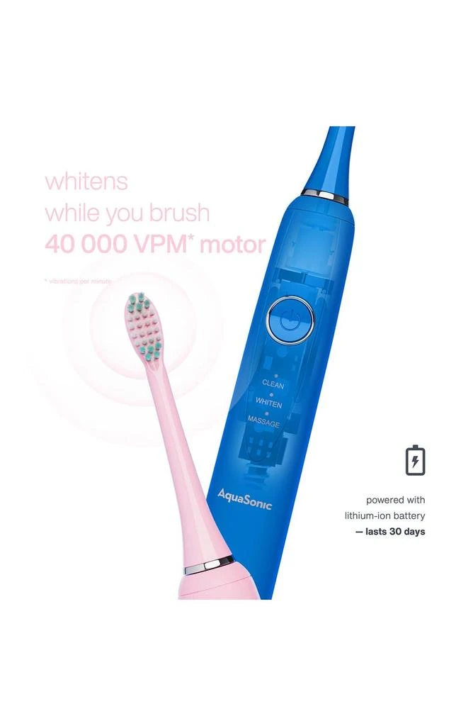 商品AquaSonic|Vibe Duo Ultra Whitening Wireless Charging Electric Toothbrushes Set,价格¥457,第2张图片详细描述