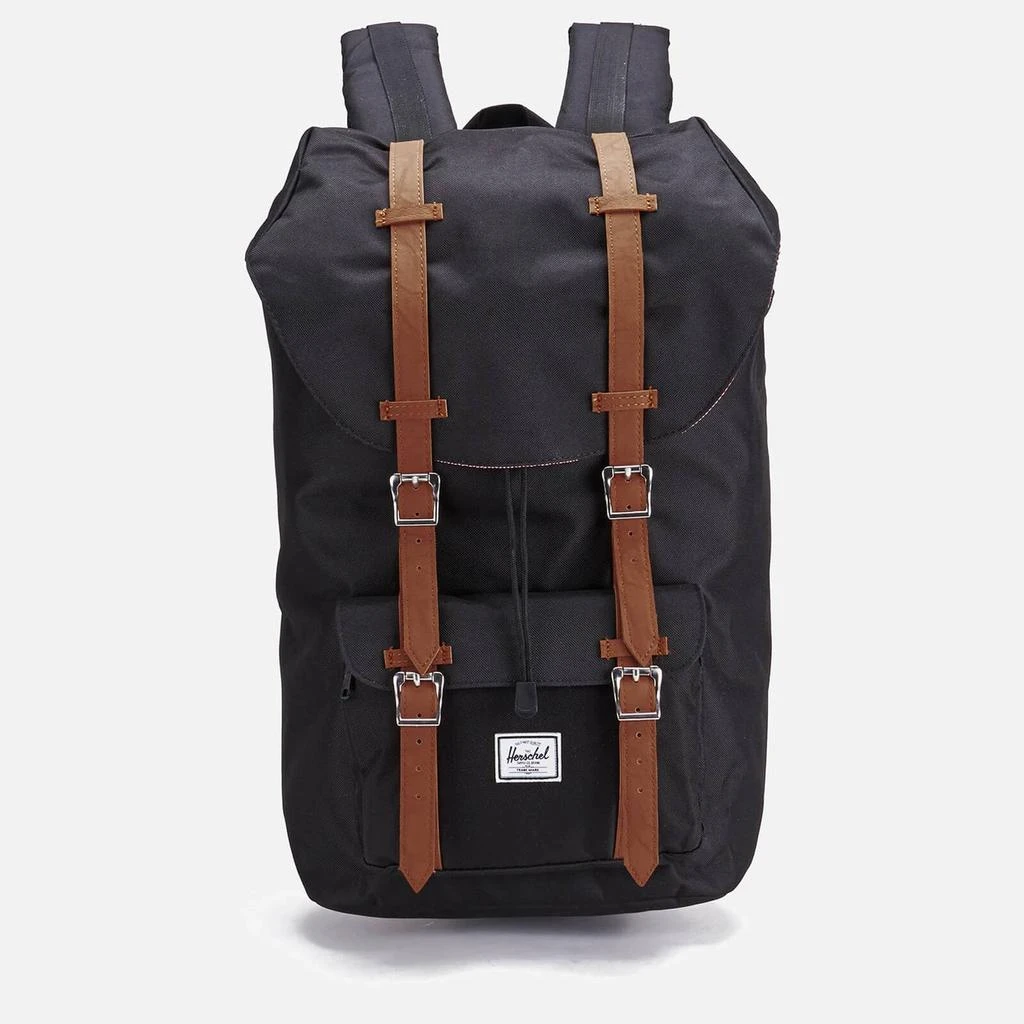 商品Herschel Supply|HERSCHEL SUPPLY CO. MEN'S LITTLE AMERICA BACKPACK - BLACK/TAN,价格¥980,第1张图片