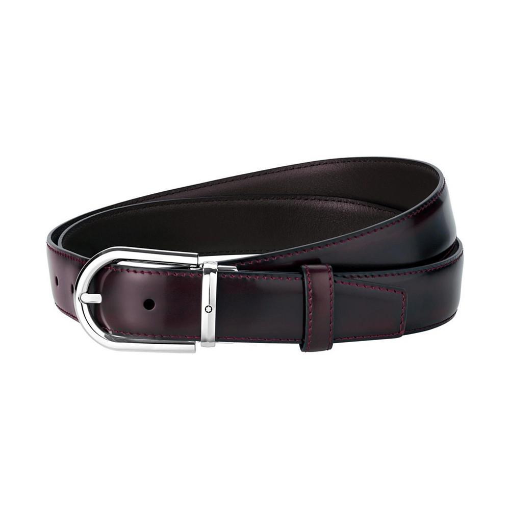 商品MontBlanc|Men's Horseshoe Buckle Leather Belt,价格¥2724,第1张图片