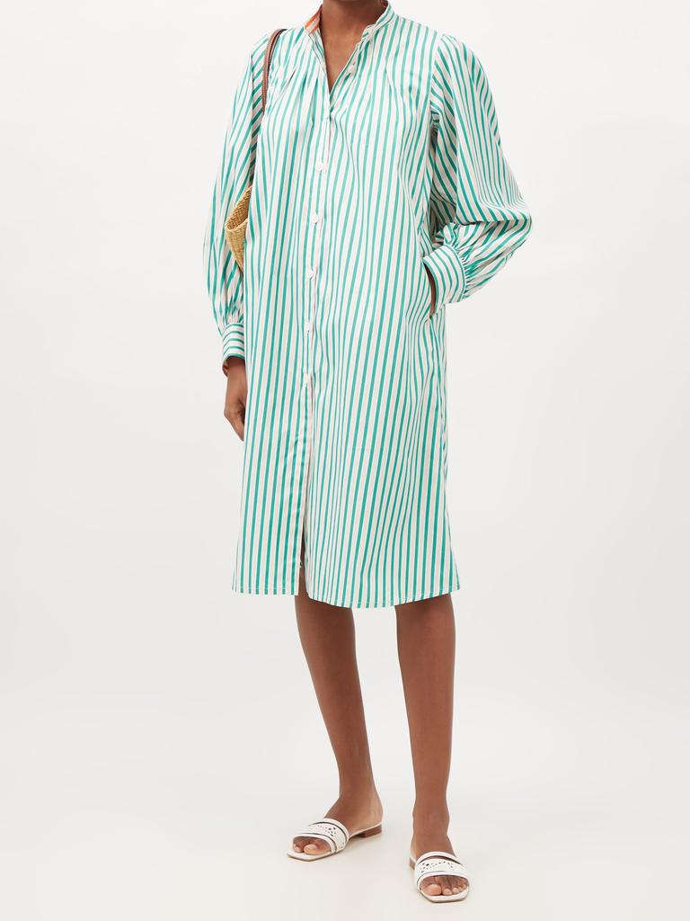 Yseult striped cotton-twill shirt dress商品第2张图片规格展示