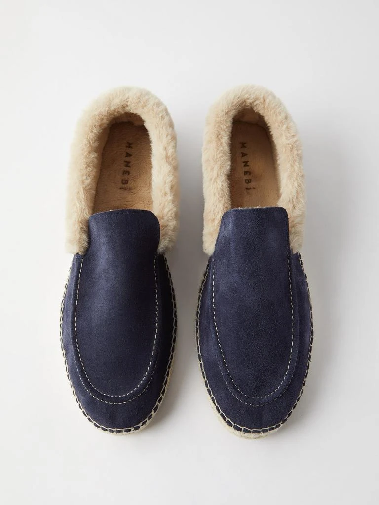 商品MANEBÍ|Faux fur-lined suede espadrille loafers,价格¥497,第3张图片详细描述