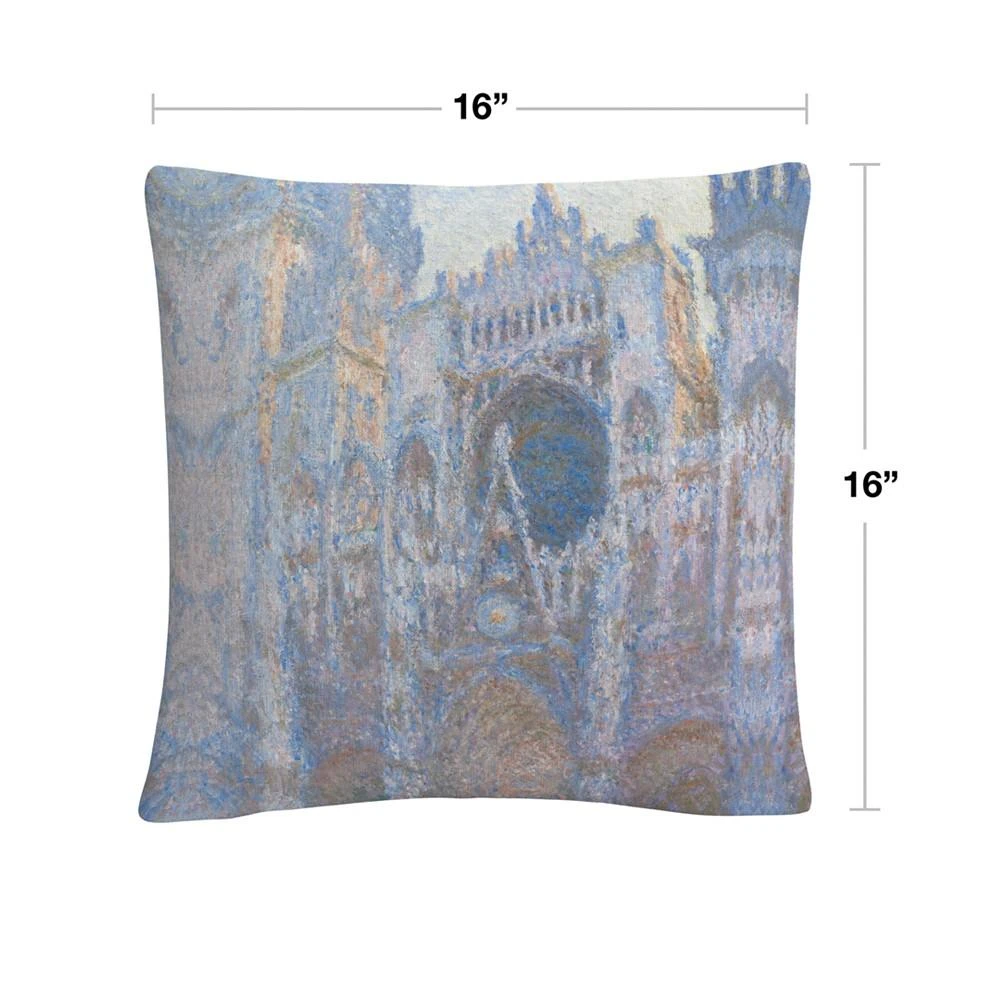 商品Baldwin|Claude Monet Rouen Catherdral West Façade 1894 Decorative Pillow, 16" x 16",价格¥250,第2张图片详细描述