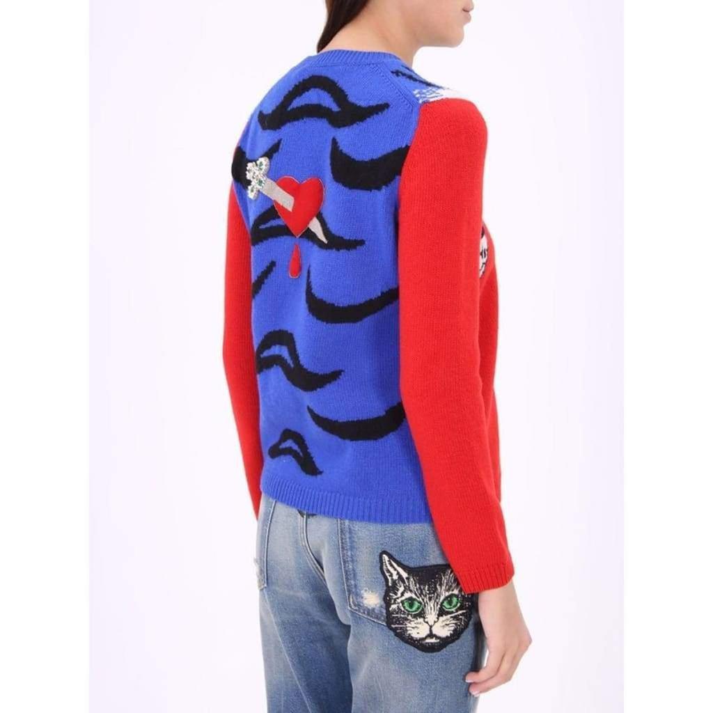 商品Gucci|Tiger Knit Sweater Jumper,价格¥7674,第5张图片详细描述