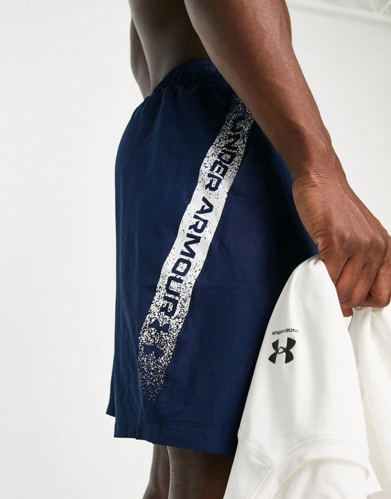 商品Under Armour|Under Armour Training woven side graphic shorts in navy,价格¥210,第4张图片详细描述