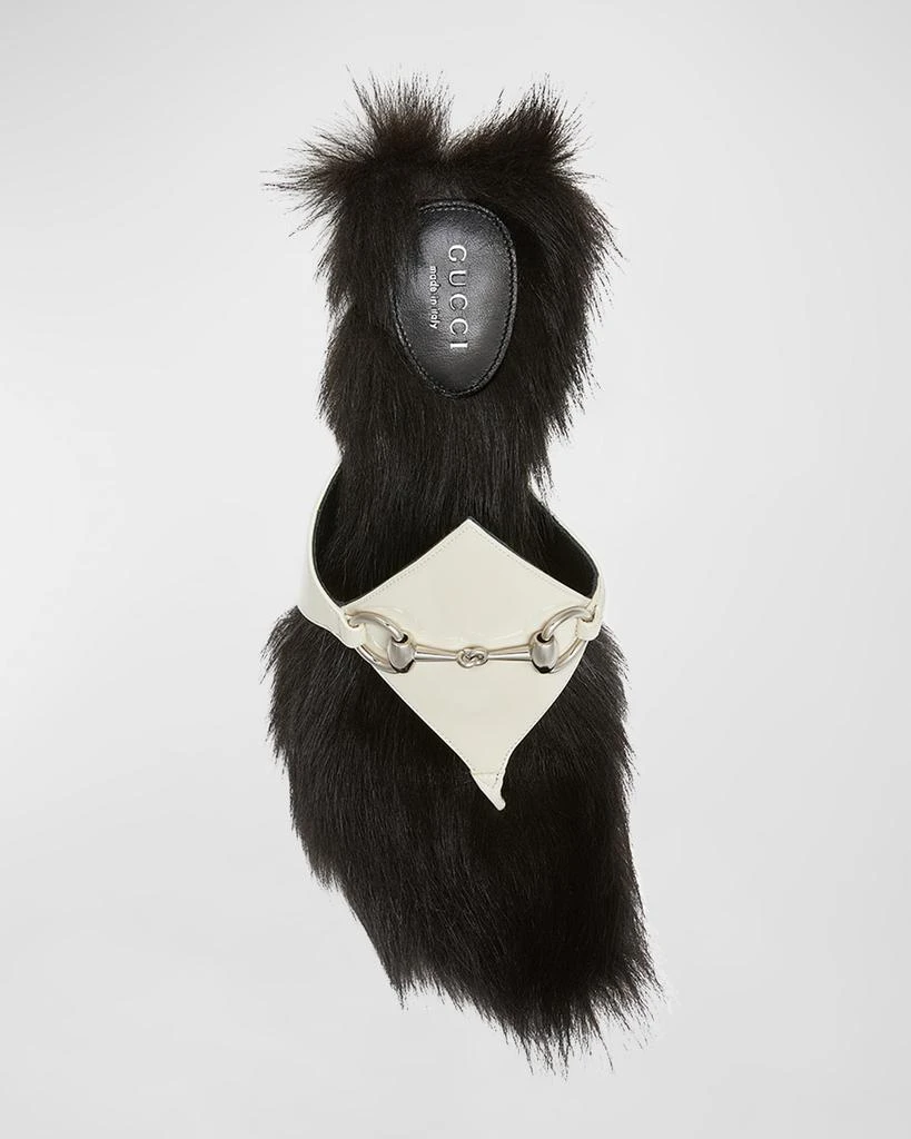 商品Gucci|Mariame Faux Fur Bit Thong Sandals,价格¥8112,第4张图片详细描述