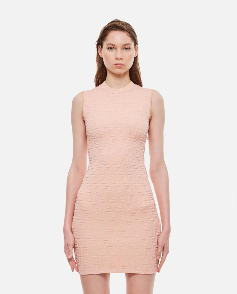 商品Fendi|EMBOSSED KNITTED VISCOSE MINI DRESS,价格¥11337,第1张图片