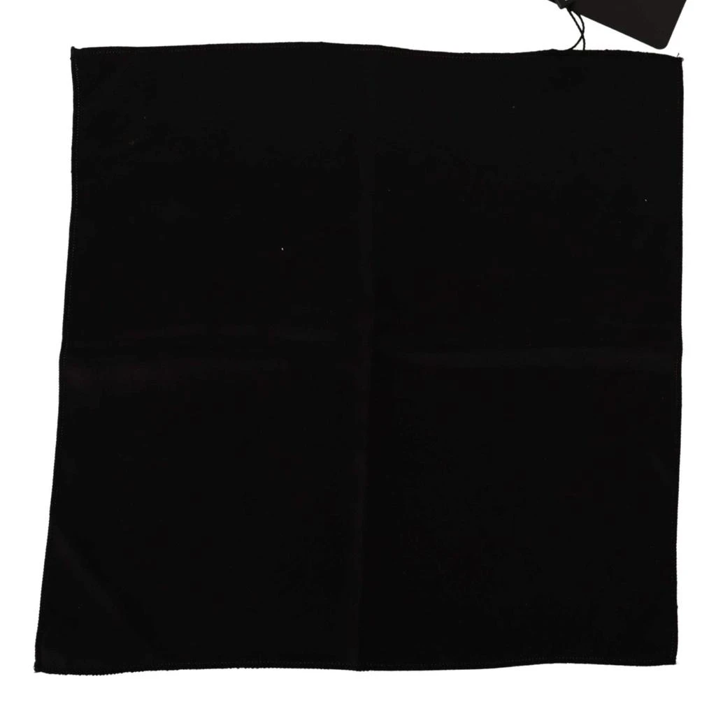商品Dolce & Gabbana|Dolce & Gabbana Black 100% Silk Square Handkerchief Scarf,价格¥707,第2张图片详细描述