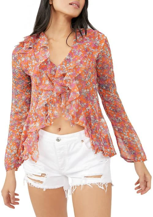 商品Free People|People Nina Printed Top,价格¥526,第1张图片