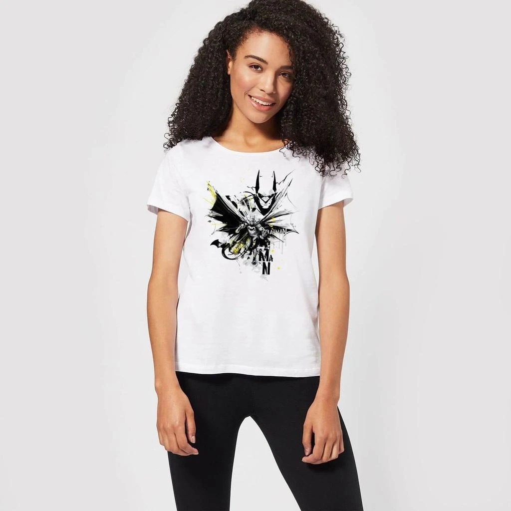商品Original Hero|DC Comics Batman Batface Splash Women's T-Shirt - White,价格¥177,第3张图片详细描述