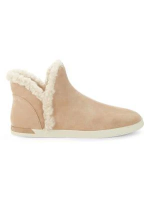 商品Vince|Val-B Suede & Faux Fur Booties,价格¥866,第1张图片