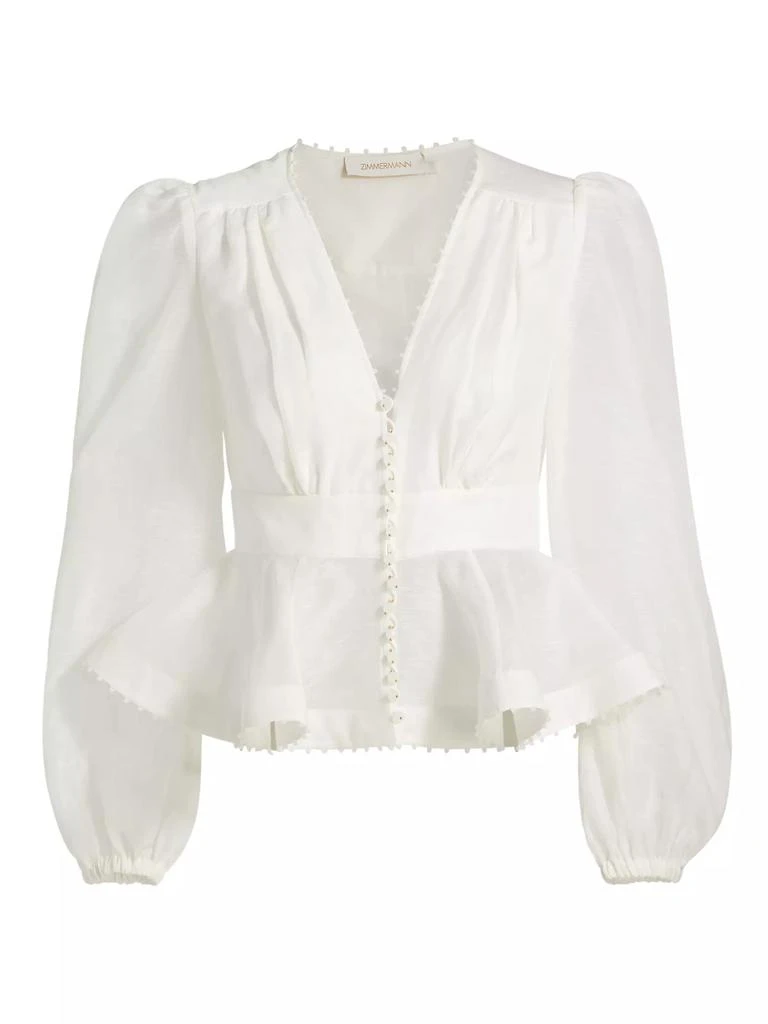 商品Zimmermann|Dawning V-Neck Beaded Blouse,价格¥5786,第1张图片