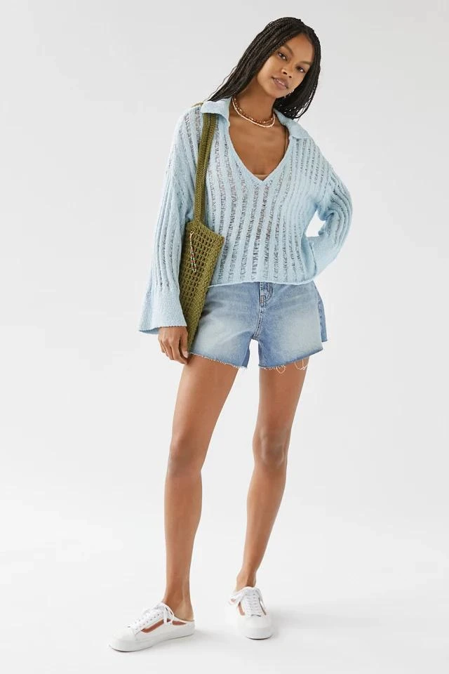 商品BDG|BDG Everett Textured Polo Sweater,价格¥149,第3张图片详细描述