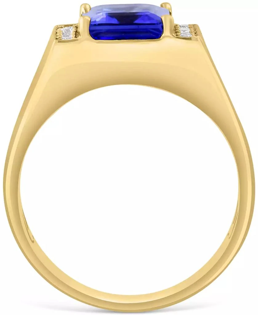 商品Effy|EFFY® Men's Tanzanite (3-1/3 ct. t.w.) & Diamond (1/6 ct. t.w.) Ring in 14k Gold,价格¥77132,第4张图片详细描述