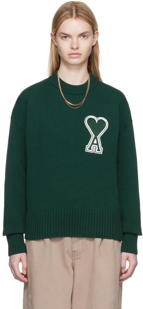 SSENSE Exclusive Green Cotton Sweater商品第1张图片规格展示