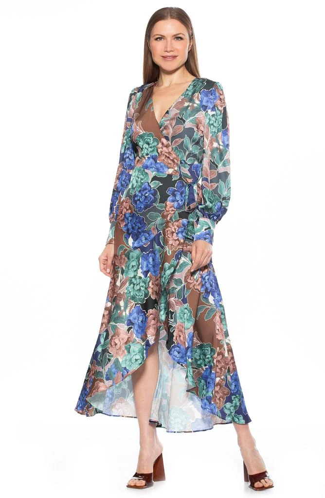 商品ALEXIA ADMOR|Floral Long Sleeve Wrap Maxi Dress,价格¥638,第4张图片详细描述