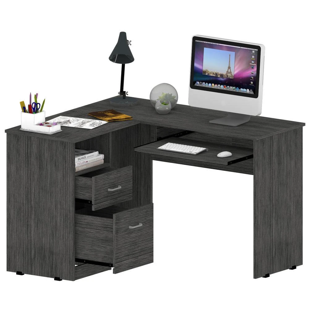 商品Depot E-Shop|Idra L-Shaped Desk Grey Oak,价格¥2398,第3张图片详细描述