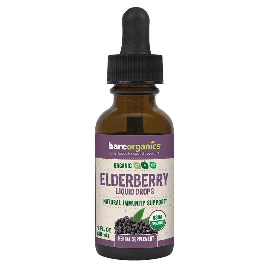 商品BareOrganics|Elderberry Fruit Liquid Drops (Organic),价格¥28,第1张图片