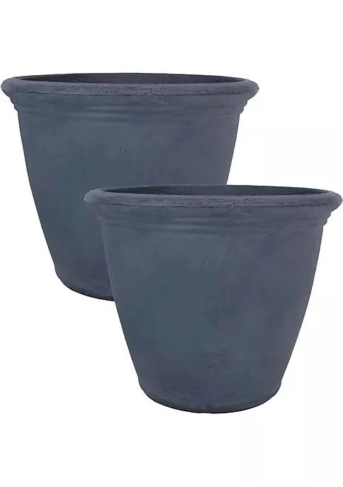商品belk|Decor 20 In Anjelica Dual Wall Polyresin Planter   Slate   Set Of 2,价格¥1085,第2张图片详细描述