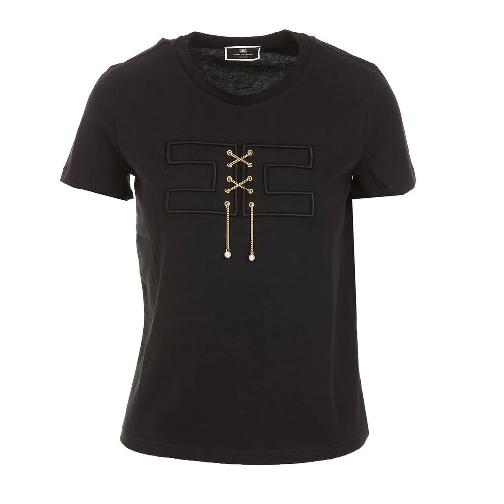 商品ELISABETTA FRANCHI|Elisabetta Franchi T-shirts and Polos Black,价格¥1030,第1张图片