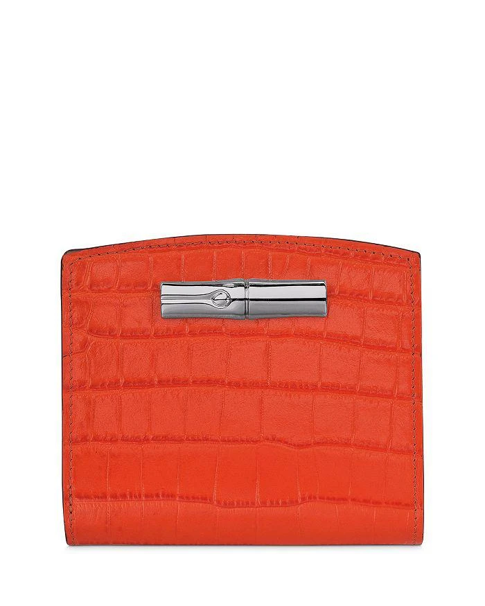 商品Longchamp|Roseau Embossed Leather Compact Wallet,价格¥1131,第1张图片