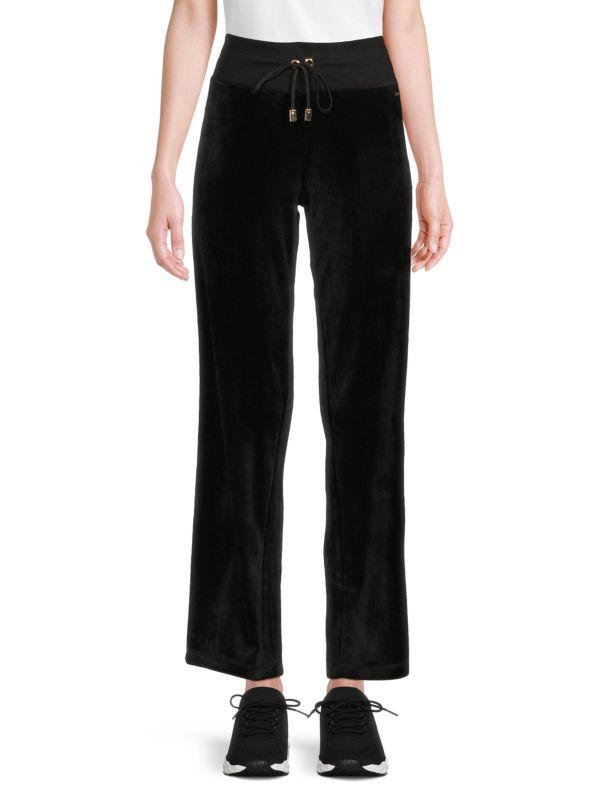 Shop Ribbed Velour Drawstring Pants on Sale at BeyondStyle