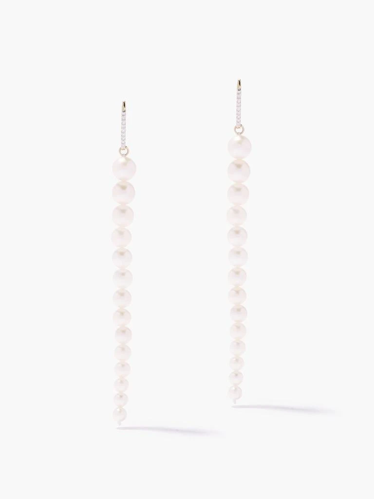 商品MATEO|Diamond, pearl & 14kt gold earrings,价格¥10574,第5张图片详细描述