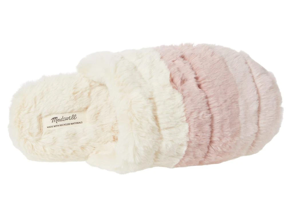 商品Madewell|Colorblock Quilted Scuff Slippers in Recycled Faux Fur,价格¥220,第2张图片详细描述