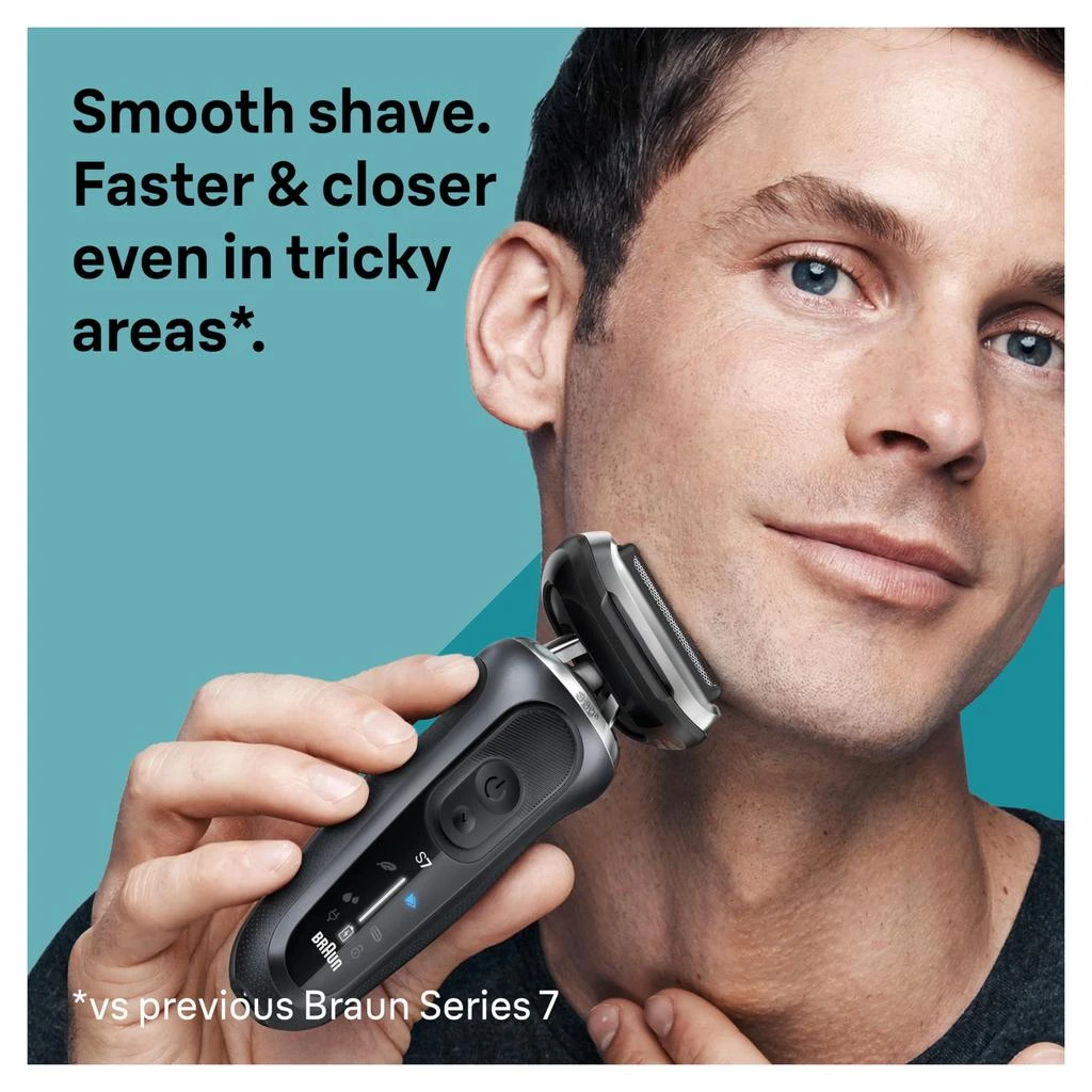 Braun Electric Shaver for Men, Series 7 7177cc, Wet & Dry Shave, Turbo & Gentle Shaving Modes, Waterproof Foil Shaver, Space Grey 商品