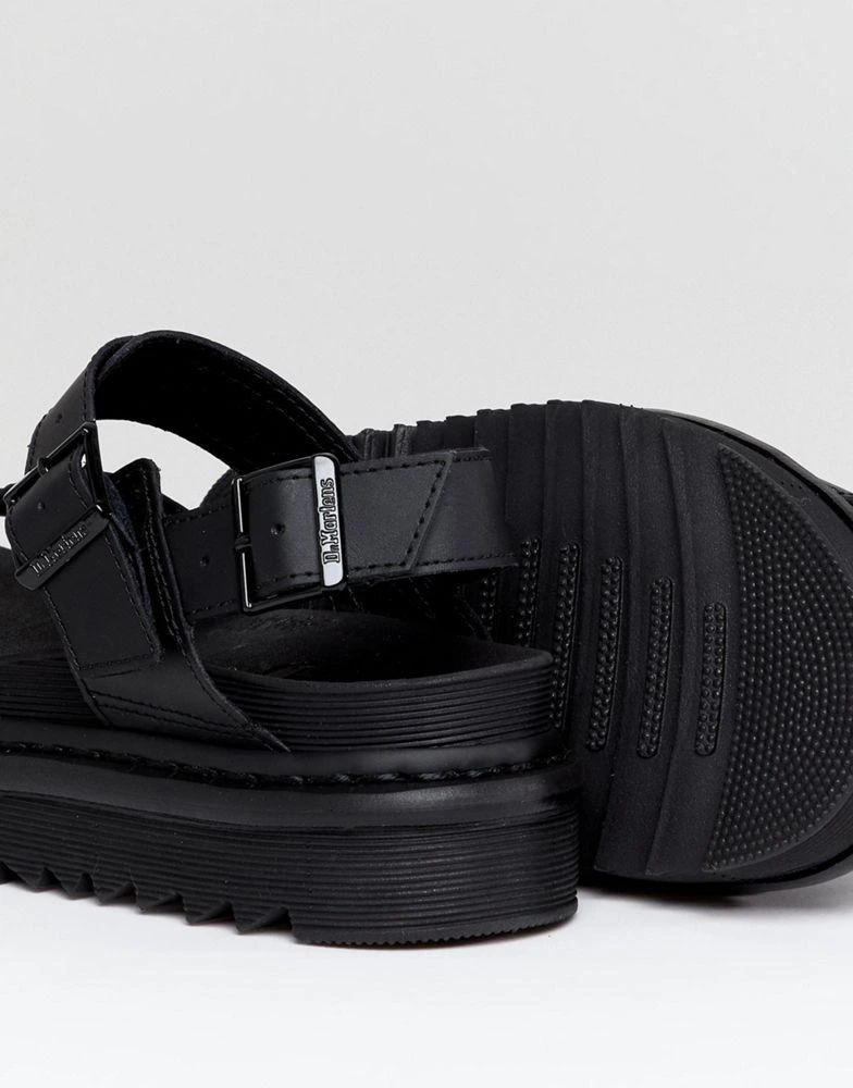 商品Dr. Martens|Dr Martens Voss black Leather Flat Chunky Sandals,价格¥968,第4张图片详细描述