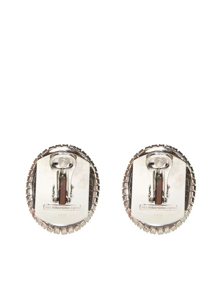 商品Alessandra Rich|ALESSANDRA RICH Oval crystal earrings,价格¥1919,第3张图片详细描述