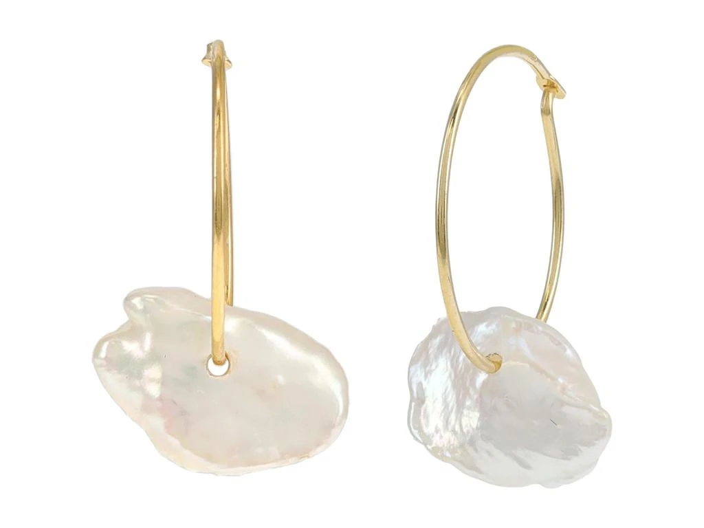 商品Chan Luu|Pearl Chip Hoop Earrings,价格¥372,第1张图片
