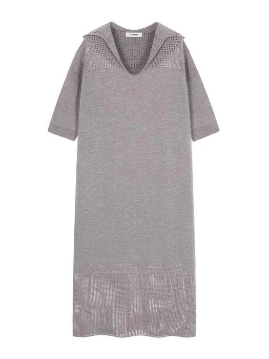 商品JOY GRYSON|V-neck Hoodie Knit Dress (Cocoa),价格¥3045,第2张图片详细描述
