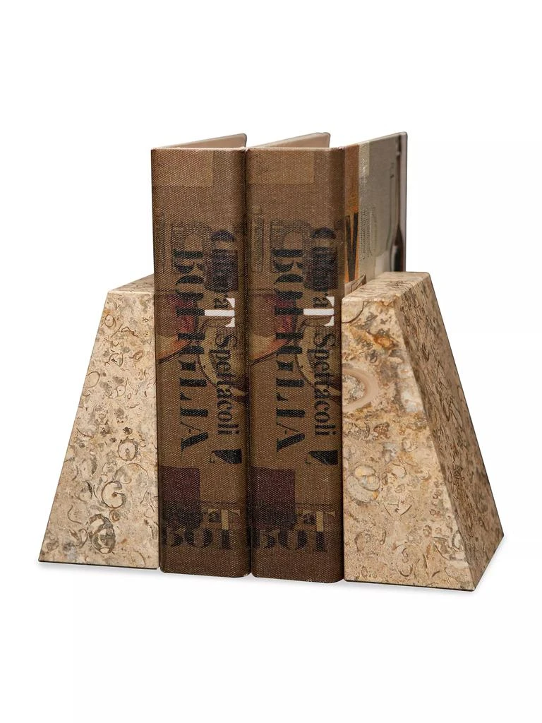 商品Marble Crafter|Zeus Fossil Stone 2-Piece Bookend Set,价格¥784,第3张图片详细描述