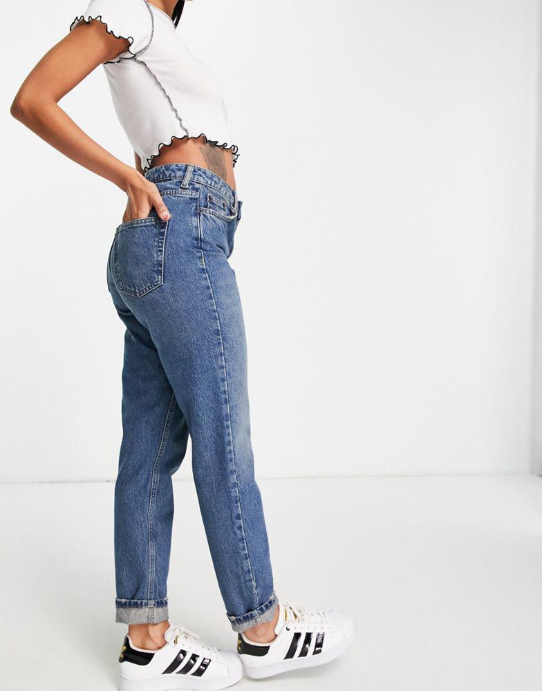 商品Topshop|Topshop mom jeans in mid blue,价格¥367,第6张图片详细描述