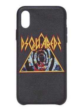 商品DSQUARED2|Iphonex Cover - Black Graphic,价格¥167,第5张图片详细描述