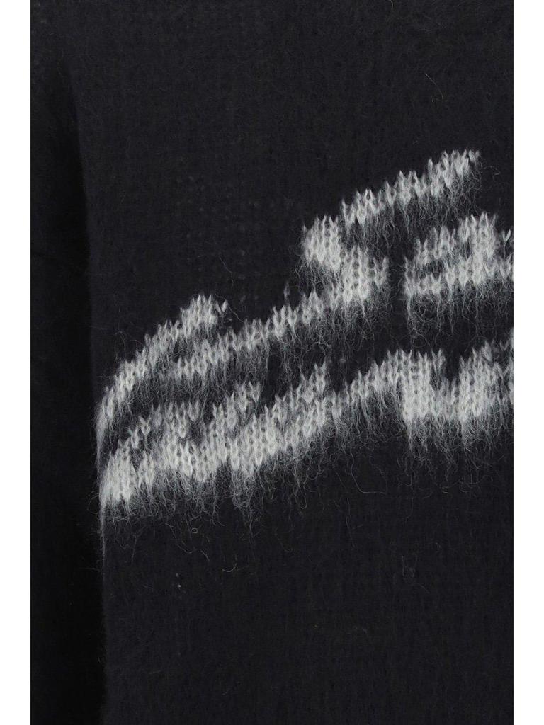 Saint Laurent Logo Detailed Long-sleeved Jumper商品第3张图片规格展示