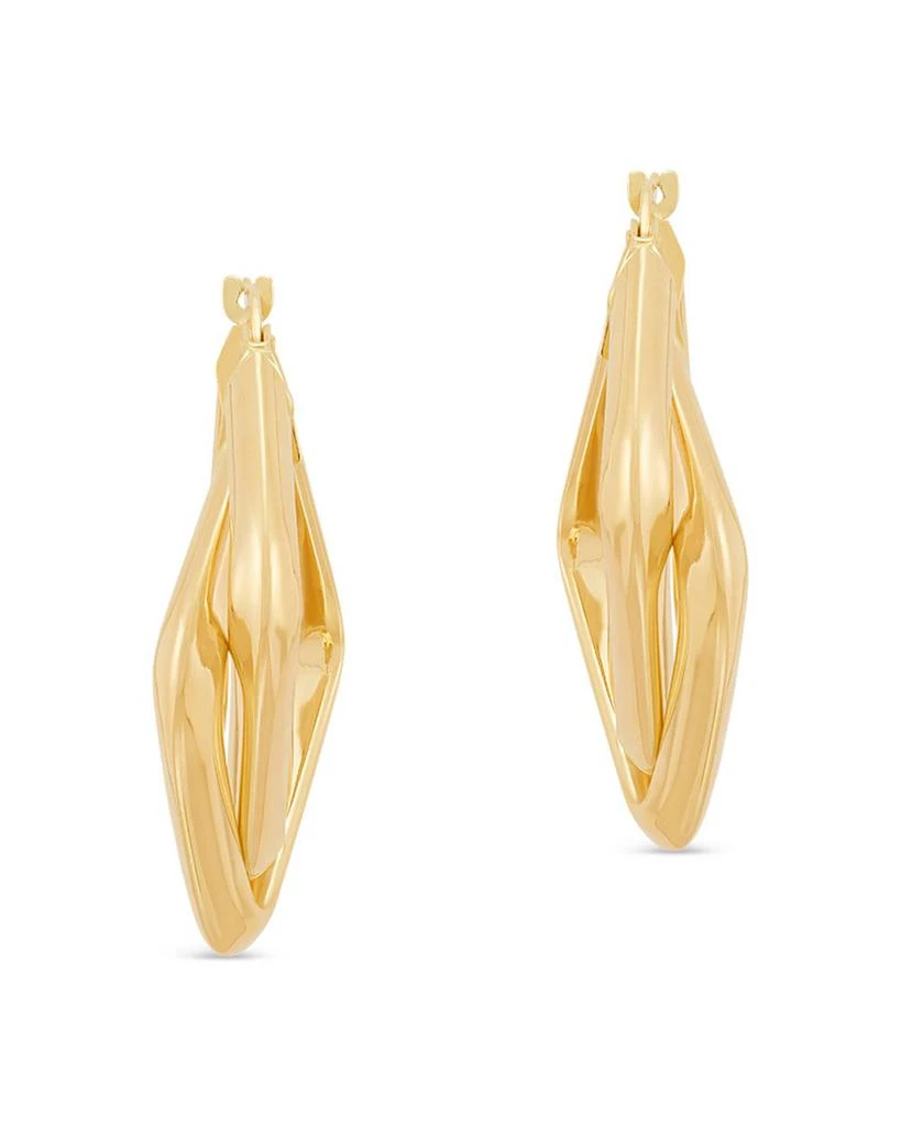 商品Bloomingdale's Fine Collection|Polished Crossover Tube Hoop Earrings in 14K Yellow Gold,价格¥19236,第1张图片