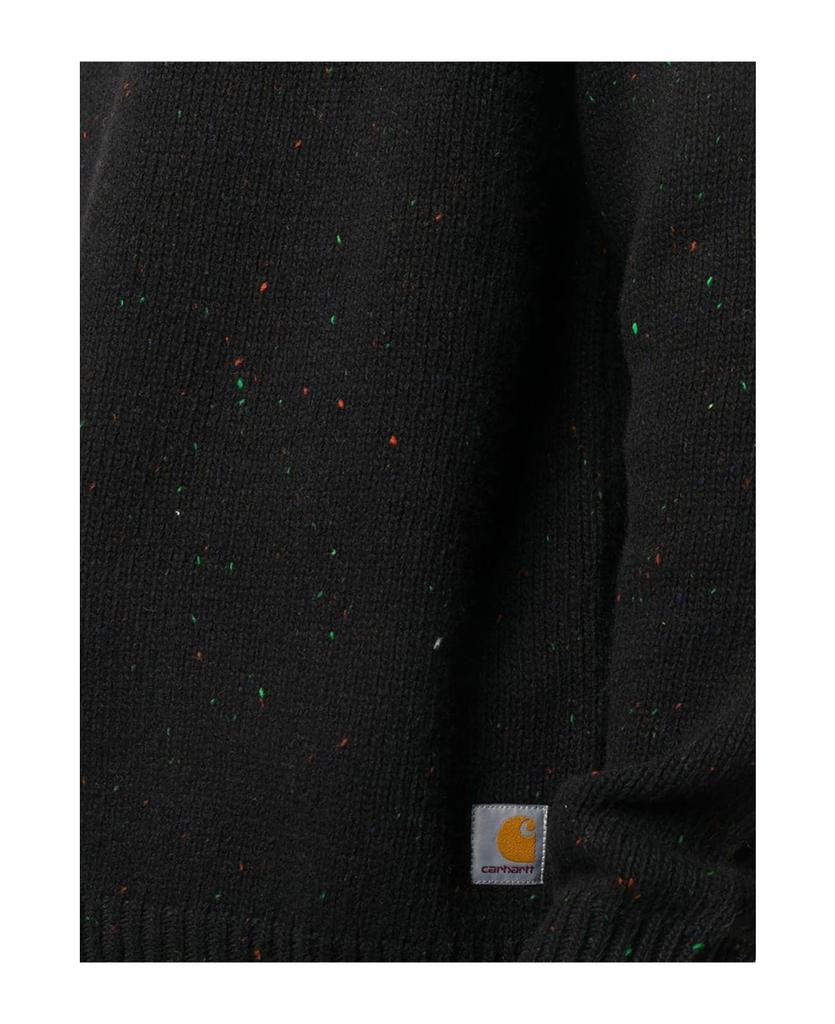 Black Lambswool And Cotton-blend Jumper商品第3张图片规格展示