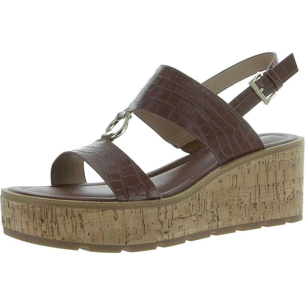 商品Giani Bernini|Harper Womens Faux Leather Open Toe Wedge Sandals,价格¥167,第1张图片