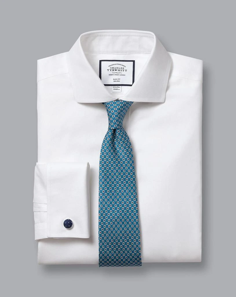 商品Charles Tyrwhitt|Non-Iron Twill Cutaway Classic Fit Shirt,价格¥380,第5张图片详细描述