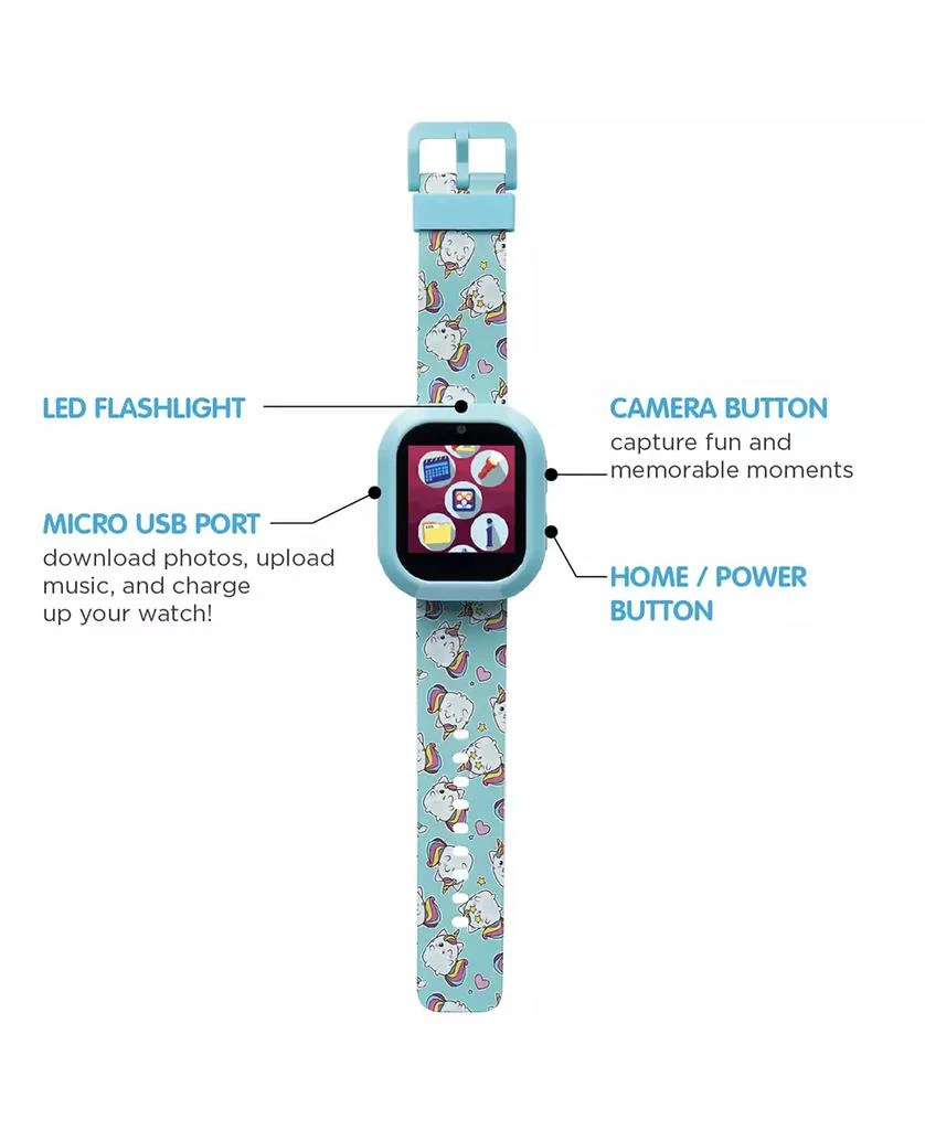 商品Playzoom|V3 Girls Light Blue Silicone Smartwatch 42mm Gift Set,价格¥225,第2张图片详细描述