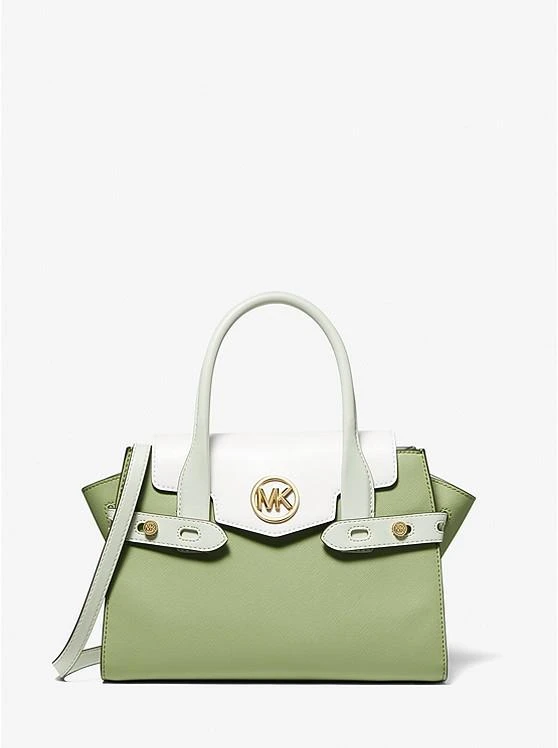 商品Michael Kors|Carmen Medium Color-Block Faux Saffiano Leather Belted Satchel,价格¥1044,第1张图片