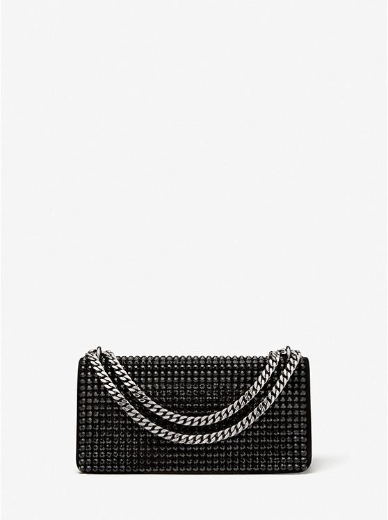 Christie Mini Crystal Embellished Suede Envelope Bag商品第1张图片规格展示