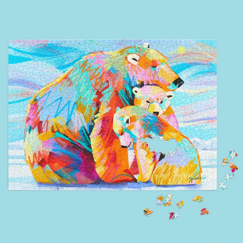 商品Werkshoppe|Polar Family 1000 Piece Jigsaw Puzzle,价格¥242,第2张图片详细描述