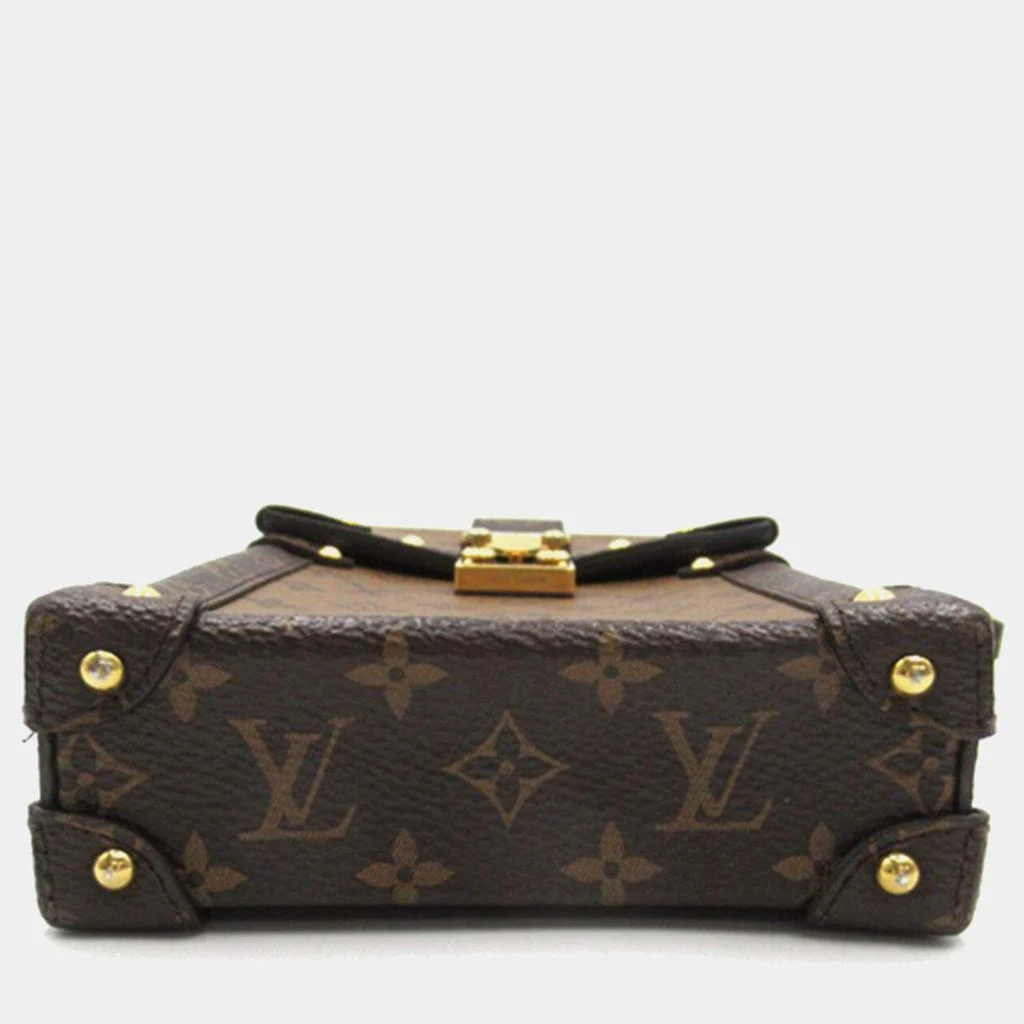 商品[二手商品] Louis Vuitton|Louis Vuitton Brown Canvas Monogram Reverse Vertical Trunk Pochette Crossbody Bag,价格¥17765,第4张图片详细描述