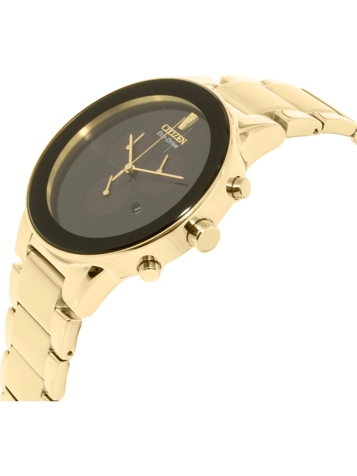 商品Citizen|西铁城男士机械表 Eco-Drive AT2242-55E 金色不锈钢表带,价格¥2362,第3张图片详细描述
