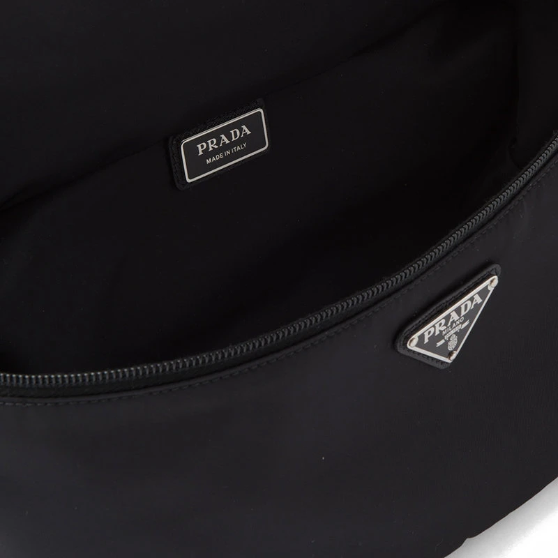 商品Prada|【预售3-7天】PRADA/普拉达 男士黑色尼龙皮革运动腰包2VL038_2DMG_F0002_V_OOO,价格¥11612,第5张图片详细描述