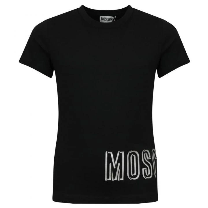 商品Moschino|Black Wrap Around Logo T Shirt,价格¥232,第1张图片