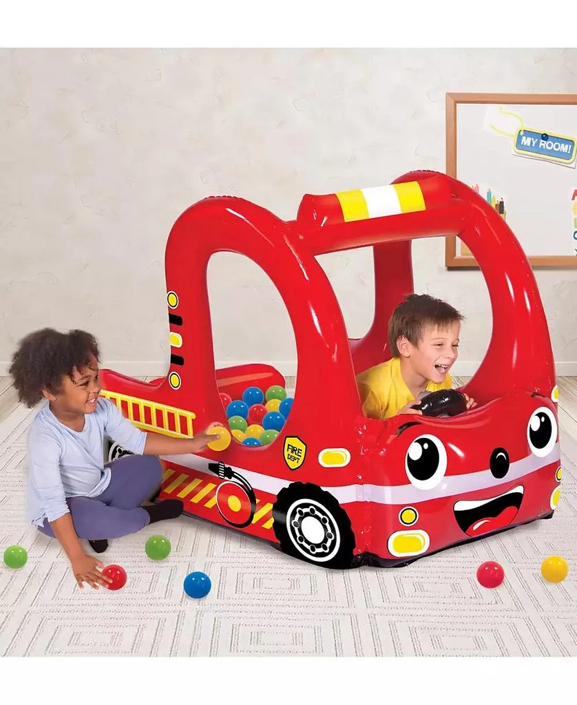 商品Redbox|Banzai Rescue Fire Truck Play Center Inflatable Ball Pit -Includes 20 Balls,价格¥225,第2张图片详细描述