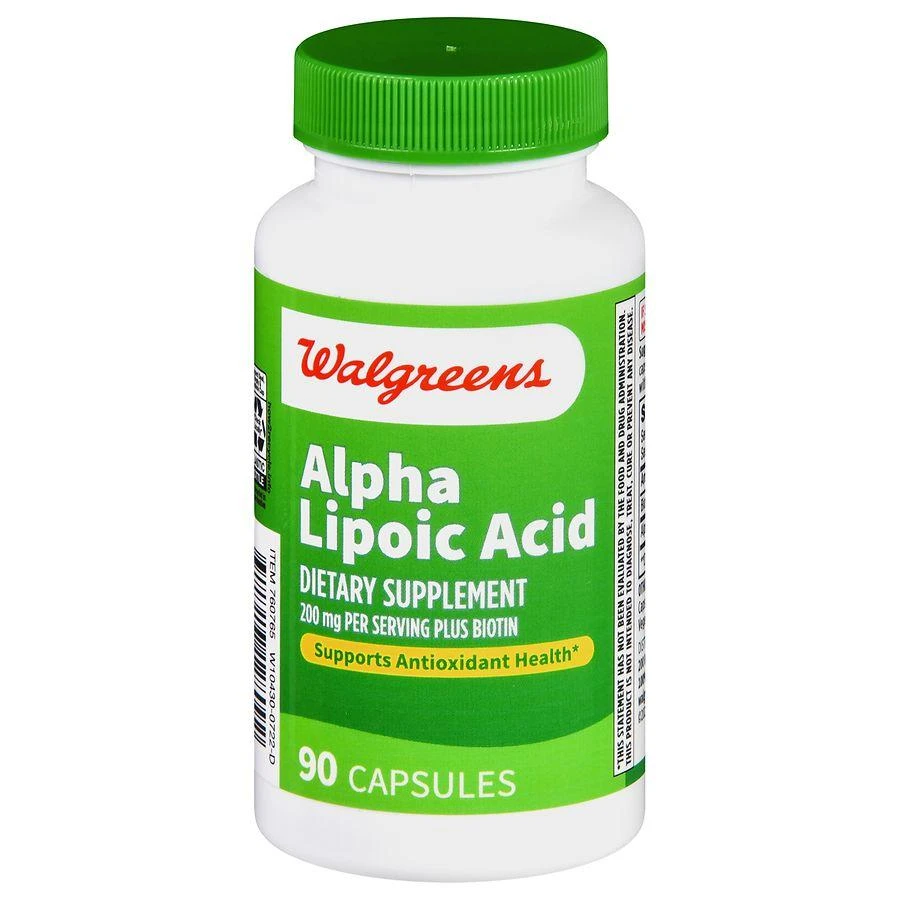商品Walgreens|Alpha Lipoic Acid 200 mg plus Biotin Capsules (90 days),价格¥149,第1张图片